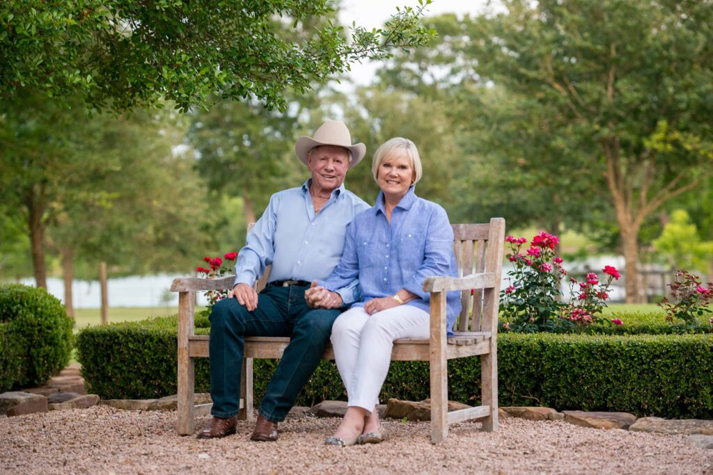 Couple's Portrait created at their ranch near Chappell Hill, Texas