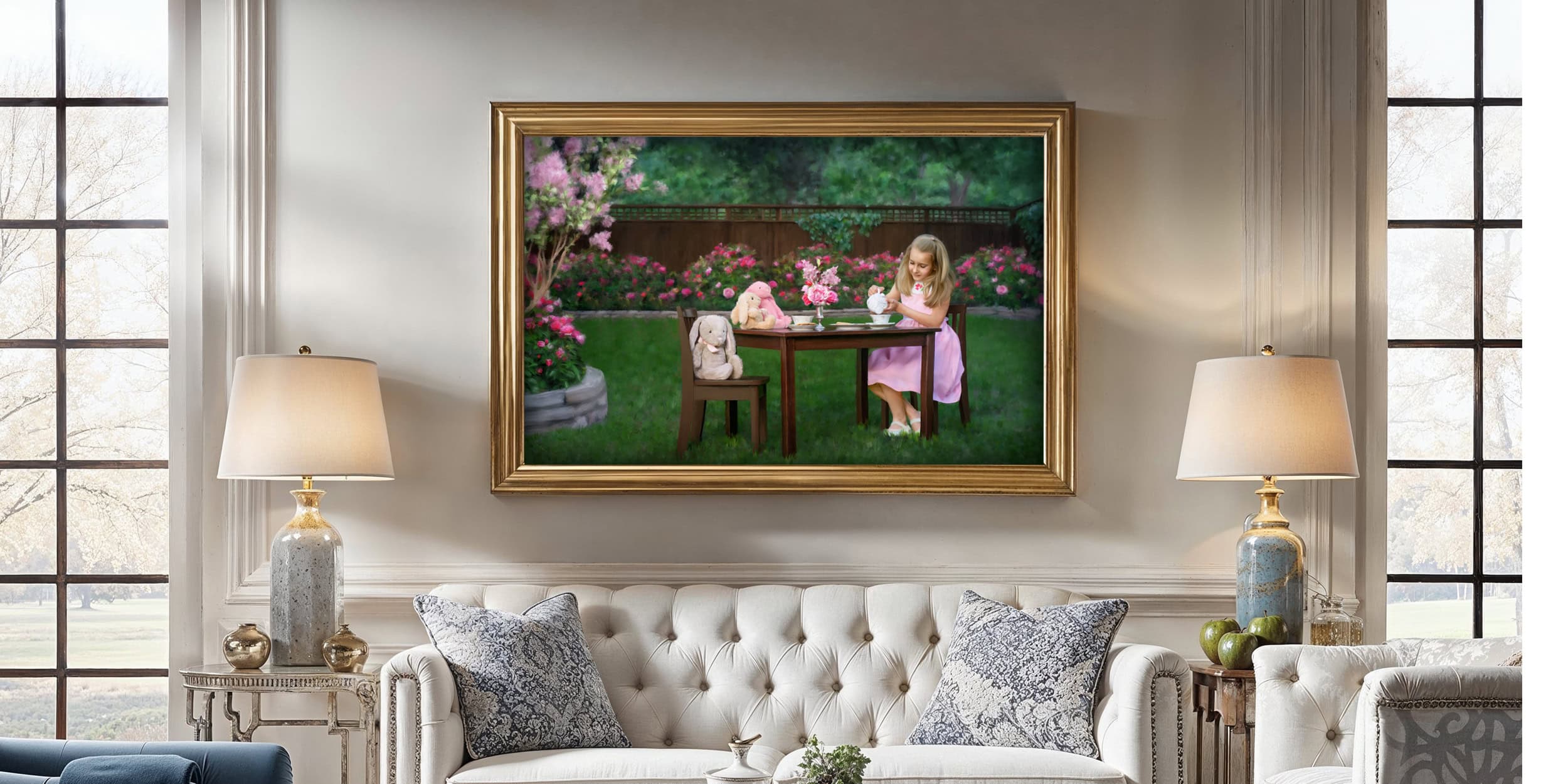 Children's Portrait - Tea Party - by Sandy Flint | Round Top, Texas